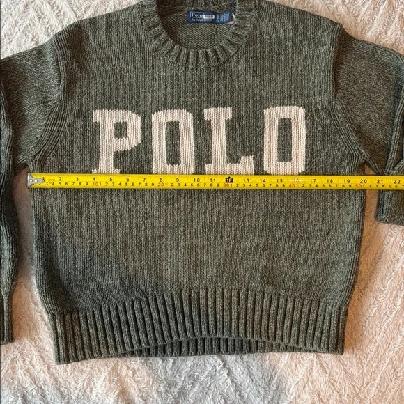 Polo Ralph Lauren Logo Green Sweater S - Picture 3 of 4